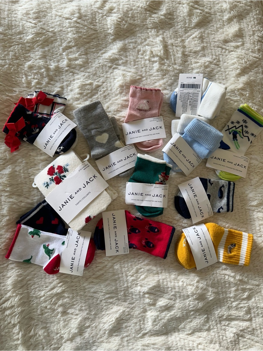 Janie and Jack Baby’s Mixed Color Socks LOT NEW